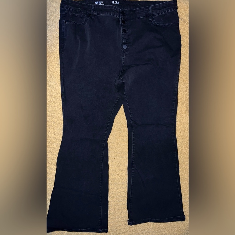 a.n.a High Rise Flare Black jeans